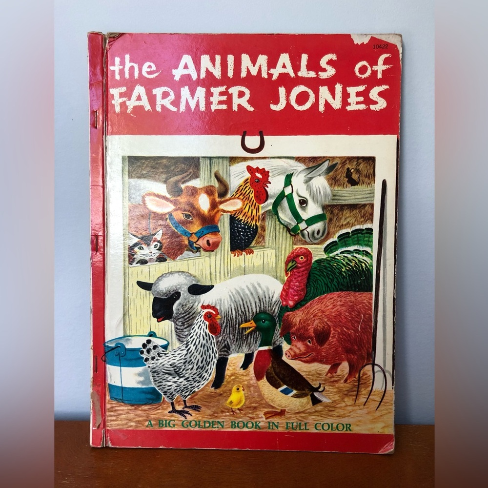 Vintage Jumbo 1953 A Big Golden Book The Animals of Farmer Jones